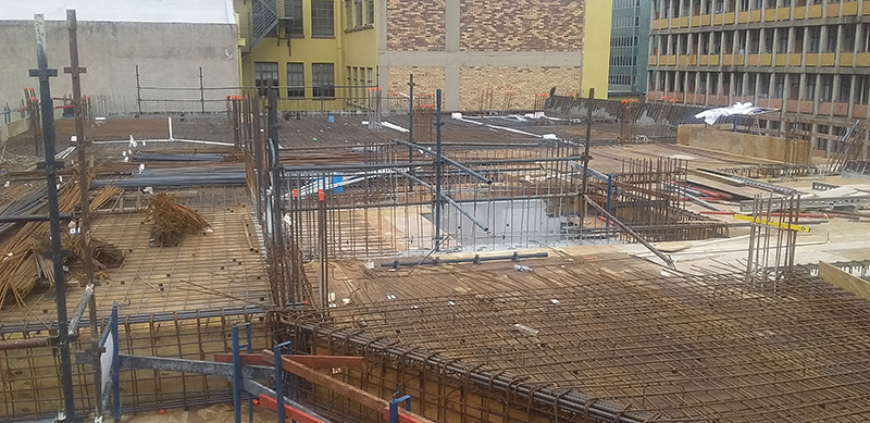 85 Anderson Street, Marshalltown: rebar and tower construction, Johannesburg CBD