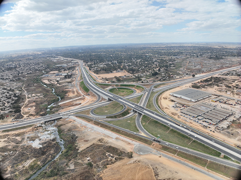 Mbudzi Interchange aerial view, Harare, Zimbabwe